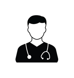 Doctor physician md medical healthcare glyph icon Vector Image