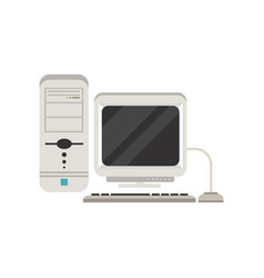 Computers set pc evolution from obsolete to Vector Image