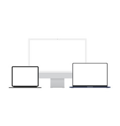 Silver Computer Monitor Dark Blue Laptop Tablet