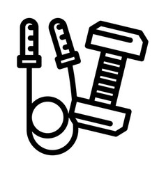 Physical Activity Headache Treatment Line Icon