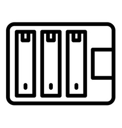 Server Memory Rack Icon Outline Data