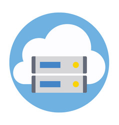 Cloud Server Flat Icon