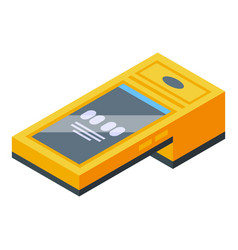 Control Payment Icon Isometric Cash Screen