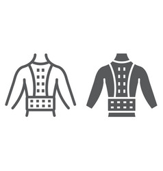 Orthopedic Corset Line And Glyph Icon