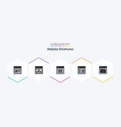 Website Wireframe 25 Filledline Icon Pack