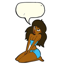 Cartoon Woman In Skimpy Clothing With Speech