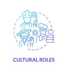 Cultural Roles Blue Gradient Concept Icon