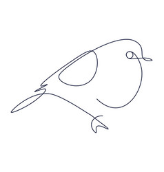 Drawing Of Bullfinch With Single Continuous Line