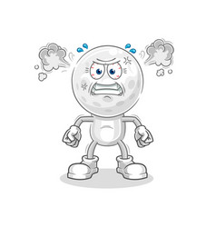 Golf Head Very Angry Mascot Cartoon