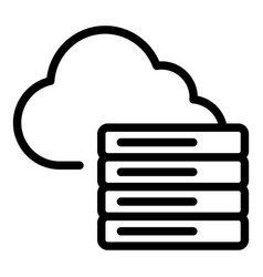 Server Data Cloud Icon Outline Memory Gb