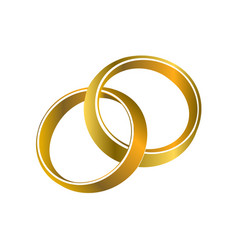 Two Wedding Gold Rings Flat