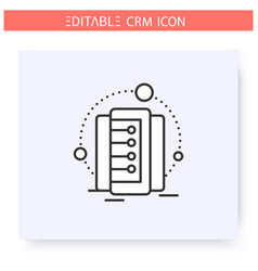 Data Storage Line Icon Editable