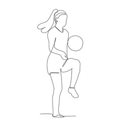 A Female Football Player Juggling Ball