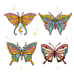 Butterfly Hippie Retro