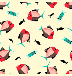 Cute Marine Fish Seamless Kids Pattern