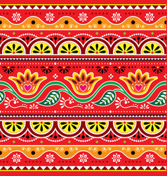 Indian And Pakistani Truck Seamless Pattern