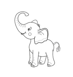 Kids Coloring Book For Children Elephant