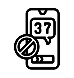 Minimize Phone Use Headache Treatment Line Icon