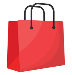 Red Shopping Bag On A White Background