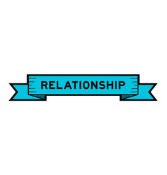 Ribbon Label Banner With Word Relationship