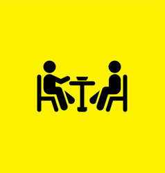 Two People Sitting Eating Icon-01