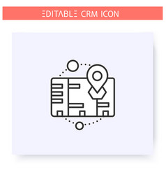 On Premises Crm Line Icon Editable