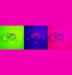 Isometric Line Virtual Reality Glasses Icon