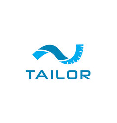 Tailor Ruler Icon Logo Design