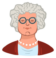 Grandmother Wearing Glasses Elderly Woman Portrait