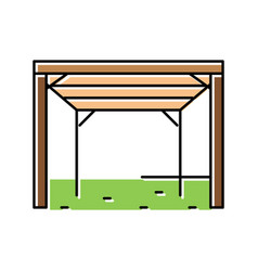 Pergola Backyard Construction Color Icon