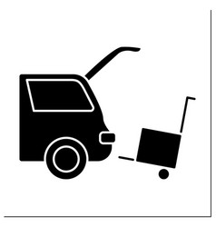 Curbside Pickup Glyph Icon