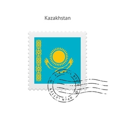 Frame and border of kazakhstan colors flag Vector Image