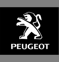 Peugeot Logo Brand Car Symbol With Name White