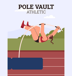 Pole Vault Athletic Poster Vault Jumper