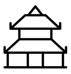 Stone Pagoda Icon Outline Chinese Temple