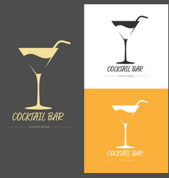 Cocktail Template For A Logo Label Emblem