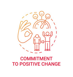 Commitment To Positive Change Concept Icon