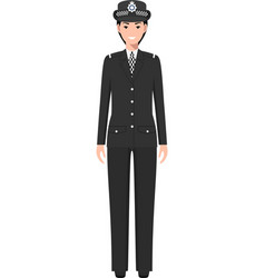 Standing British Policewoman Officer In