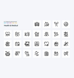 25 Health And Medical Line Icon Pack Icons