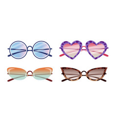 A Set Of Sunglasses Tisheydy Round Rainbow Hippie