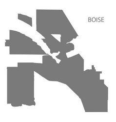 Boise Idaho City Map Grey Silhouette Shape