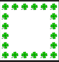 Clover Square Frame Four Leaf Shamrock Border