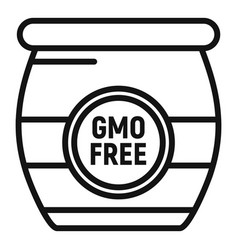 Gmo Free Jar Icon Outline Dna Food