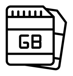 Sd Gb Icon Outline Data Megabyte