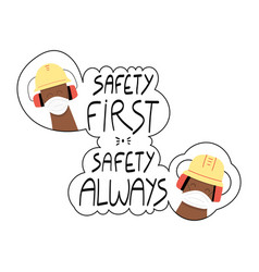 Safety First Always Handwritten Phrase