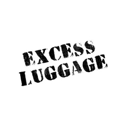 Excess Luggage Rubber Stamp