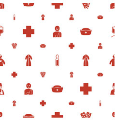 Hospital Icons Pattern Seamless White Background