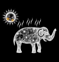 Net Elephant Under Sun Heat Web Mesh With Bright