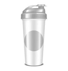 Shaker Tumbler Bottle Realistic Mockup White