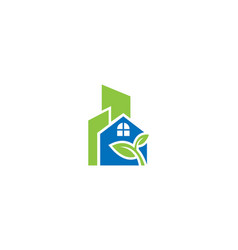 Green Building And Home Logo Design